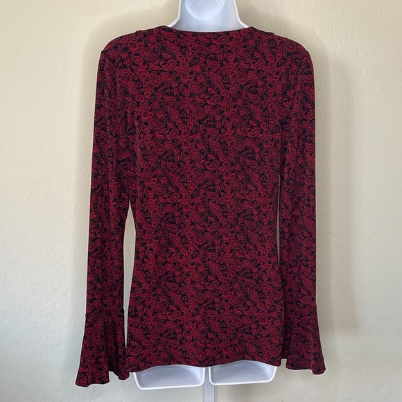 MICHAEL Michael Kors Red and Black Lace-Up Top - Picture 4 of 8